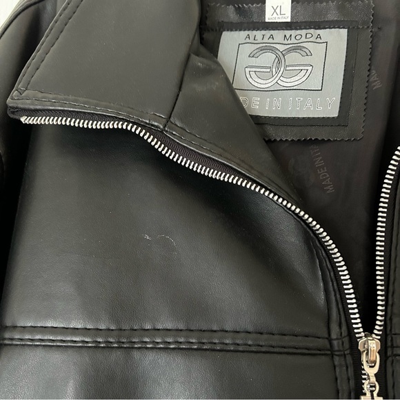 NWT Alta Moda GG Leather Jacket - Picture 4 of 4